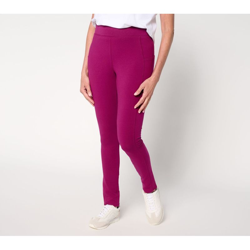 Sunnylife Women's Petite Pants 2xp Denim & Co. Active Duo Slim Leg Red A704392